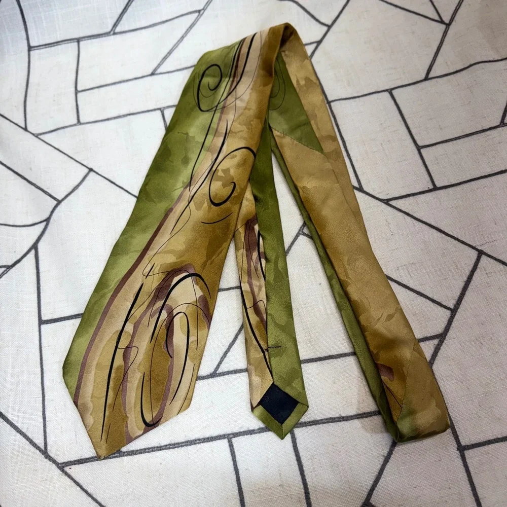 J. Garcia Silk Necktie OS‎ Green Duckworm Alarm Limited Edition Collection 42